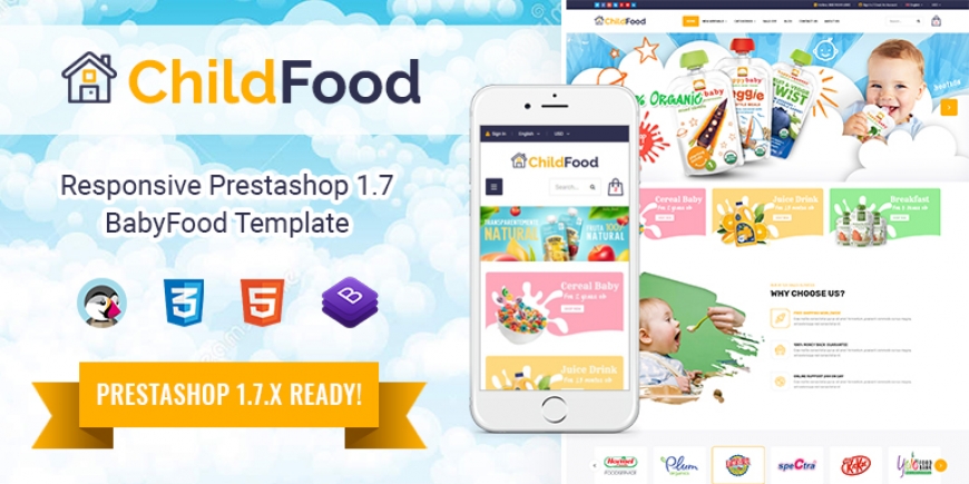SP ChildFood - Multipurpose Responsive PrestaShop 1.7 Baby Store Theme