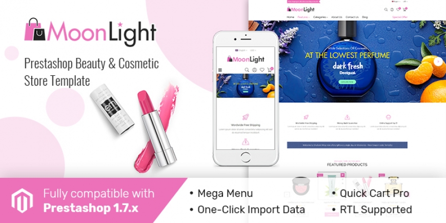 SP MoonLight - Multipurpose Responsive PrestaShop 1.7 Cosmetics Theme