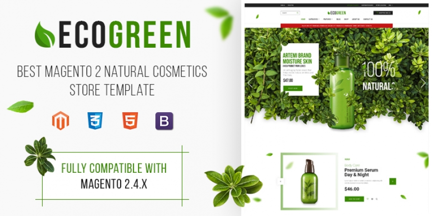 SM Ecogreen - Magento 2 Organic, Fruit, Vegetables Magento Theme