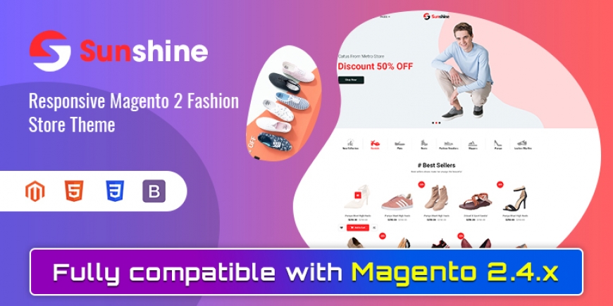 SM Sunshine - Responsive Magento 2 Shoes Theme