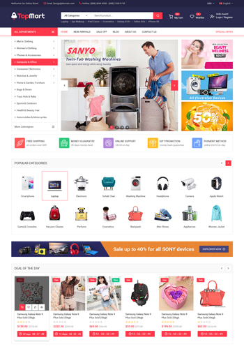 TopMart - MultiPurpose Responsive Magento 2 Shopping Theme